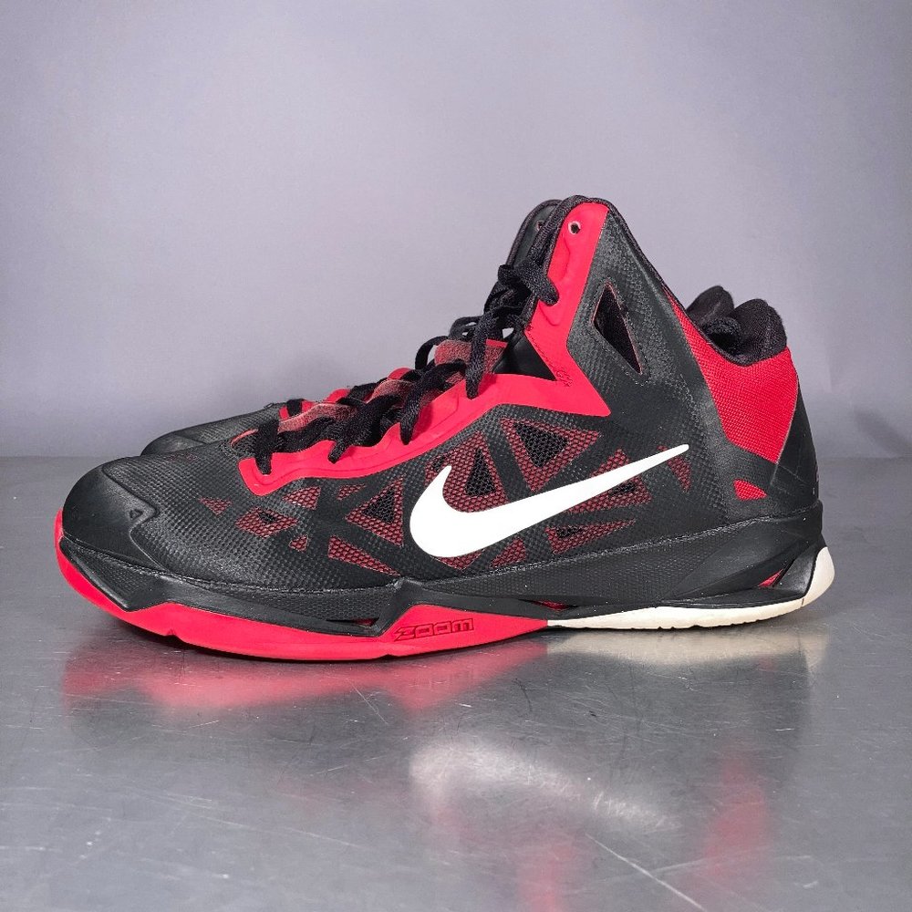 Nike Zoom Hyper Chaos Black Red 536841-001 Basketball Shoes Sneakers Men's US 12